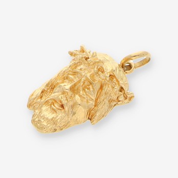 Colgante oro cara cristo 2