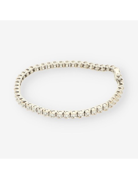 Pulsera riviere oro blanco y brillantes