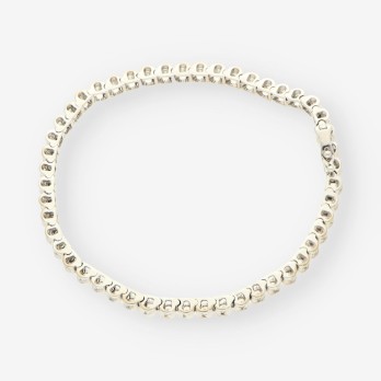 Pulsera riviere oro blanco y brillantes 2