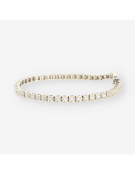 Pulsera riviere oro blanco y brillantes