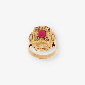 Anillo vintage en oro 18kt 2