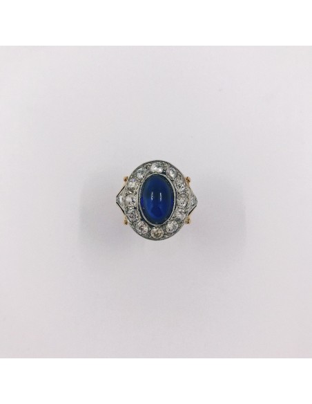 Anillo en oro bicolor 18kt con brillantes