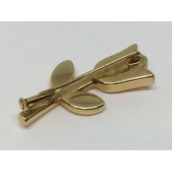 Aguja Tous de oro en forma de flor 2