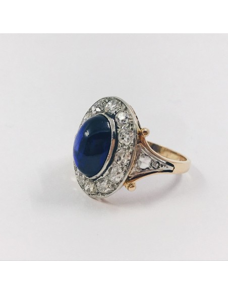 Anillo en oro bicolor 18kt con brillantes