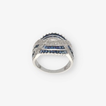 Anillo en oro blanco 18kt con diamantes 2