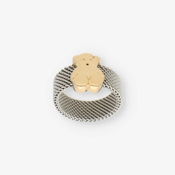 Anillo Tous en acero y oro 18kt