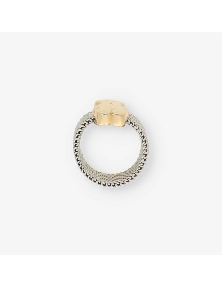Anillo Tous en acero y oro 18kt