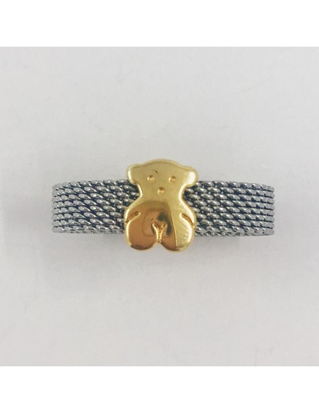Anillo en acero y oro Tous.
