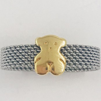 Anillo en acero y oro Tous. 2