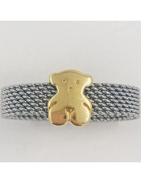 Anillo en acero y oro Tous.