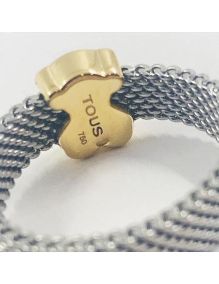 Anillo en acero y oro Tous.