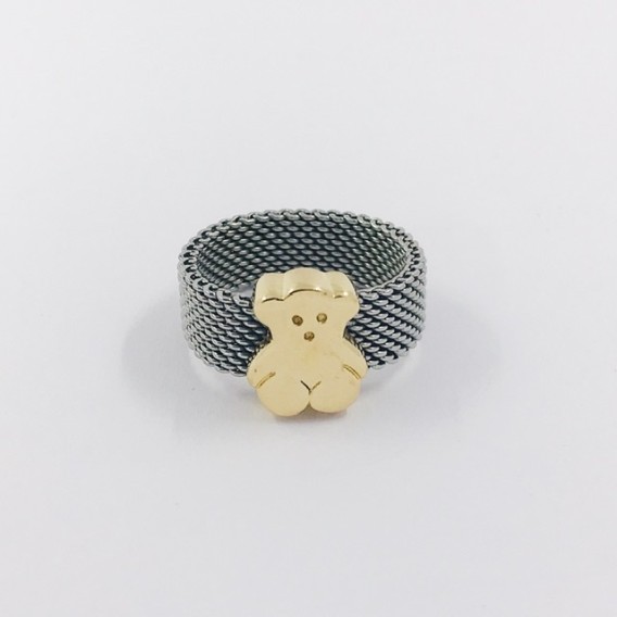 Anillo Tous en acero y oro 18kt