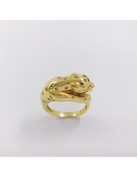 Anillo puma en oro 18kt.