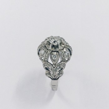 Anillo vintage en platino con Diamantes 2