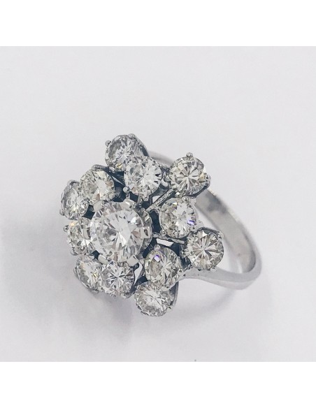 Anillo en oro blanco 18kt con brillantes