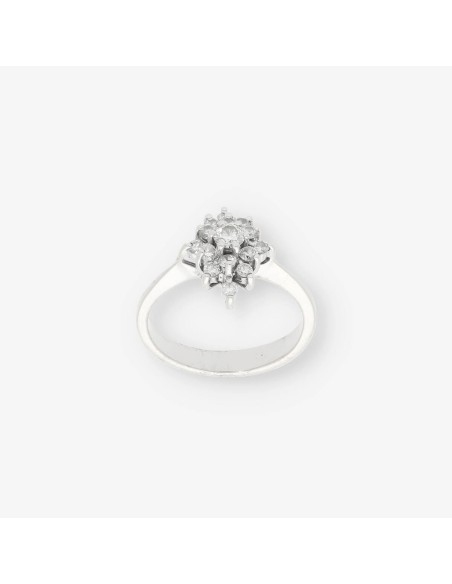 Anillo en oro blanco 18kt con brillantes