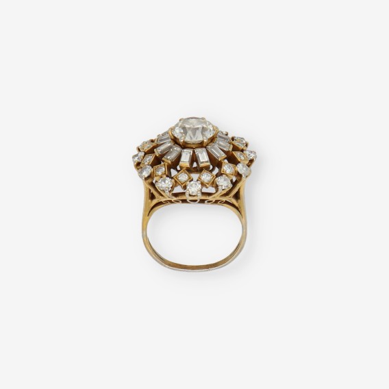 Anillo vintage en oro 18kt con brillantes