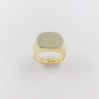 Anillo sello rectangular en oro 18kt 2
