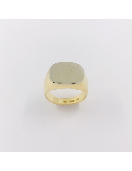 Anillo sello rectangular en oro 18kt