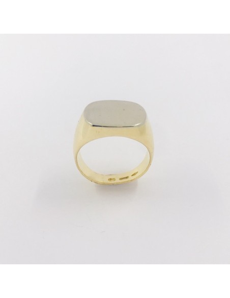 Anillo sello rectangular en oro 18kt