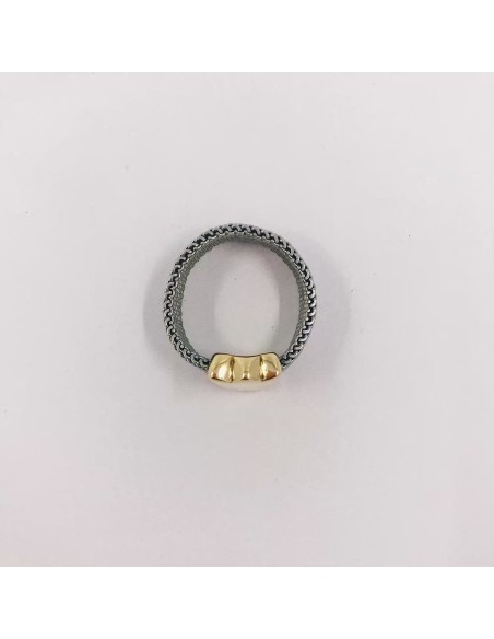 Anillo Tous  en acero y oro 18kt
