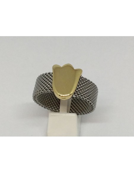 Sortija Tous en acero y oro.