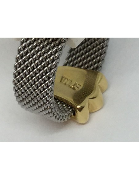 Sortija Tous en acero y oro.