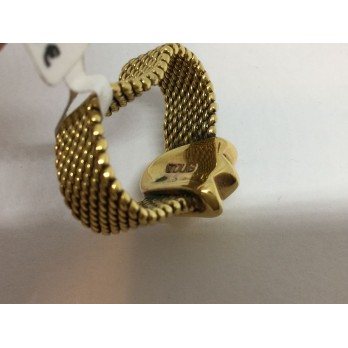 Sortija Tous en malla de oro y tulipÃ¡n central 2