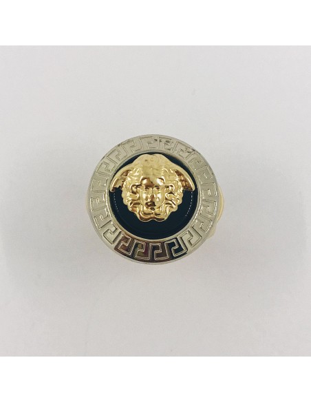 Sello en oro amarillo y blanco.