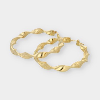 Pendientes aro en oro 18kt 2