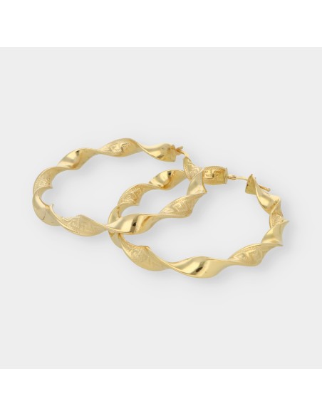 Pendientes aro en oro 18kt