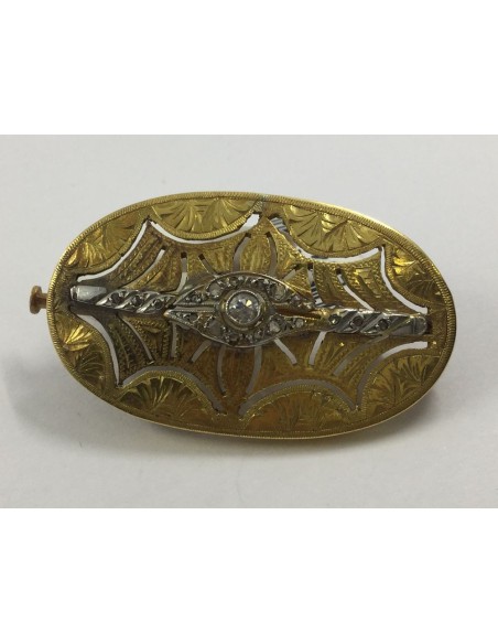 Broche en oro y diamantes