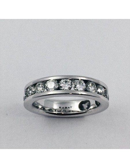 Anillo Rabat en oro blanco y brillantes