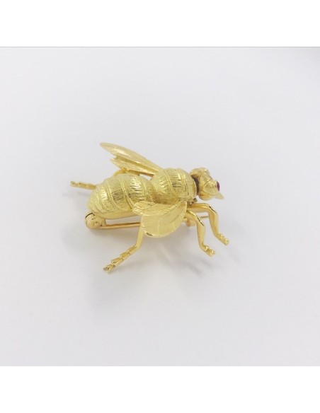 Broche forma de Mosca en oro 18kt