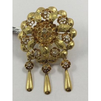 Broche de oro con diamantes