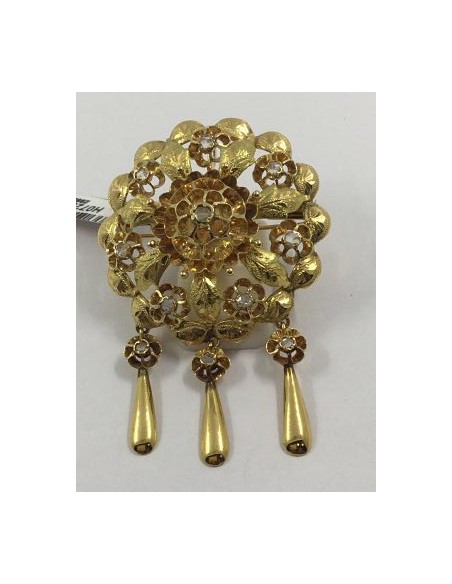 Broche de oro con diamantes