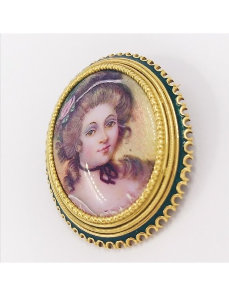 Colgante medalla en oro y esmaltes