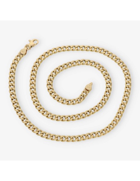 Cadena barbada 50cm en oro 18kt