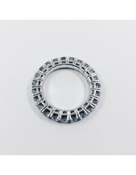 Anillo flexible de oro con brillantes