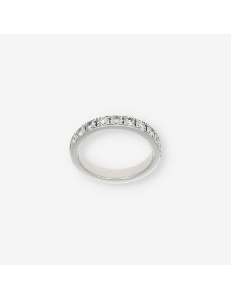 Anillo en oro blanco 18kt con brillantes