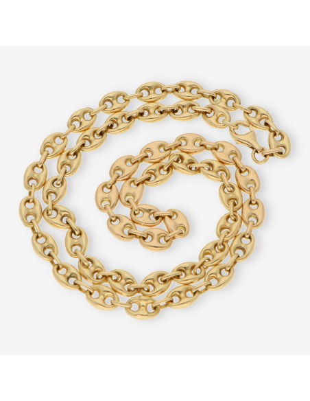 Cadena de calabrotes 60cm en oro 18kt