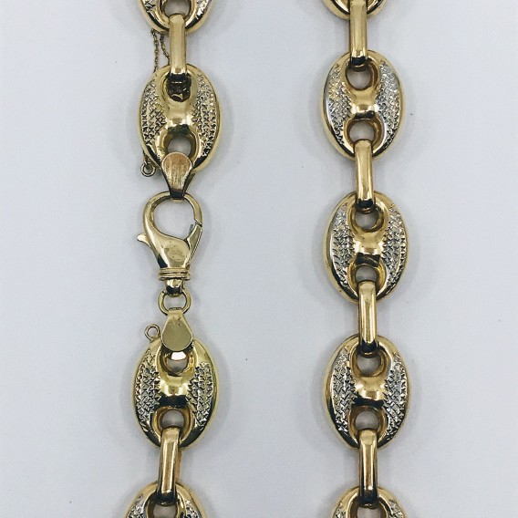 Cadena de calabrotes en oro 18kt.