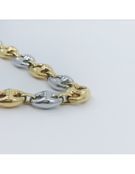 Cadena de calabrotes en oro bicolor 18kt