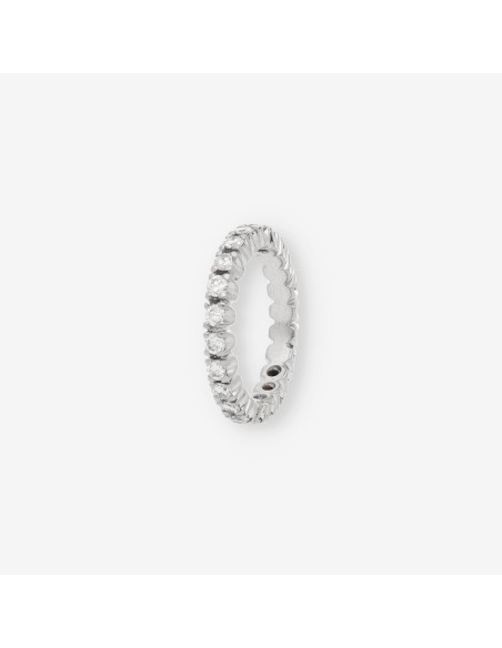 Anillo en oro blanco 18kt con brillantes
