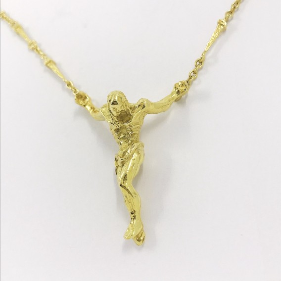 Collar con la cruz de DalÃ­ en oro 18kt