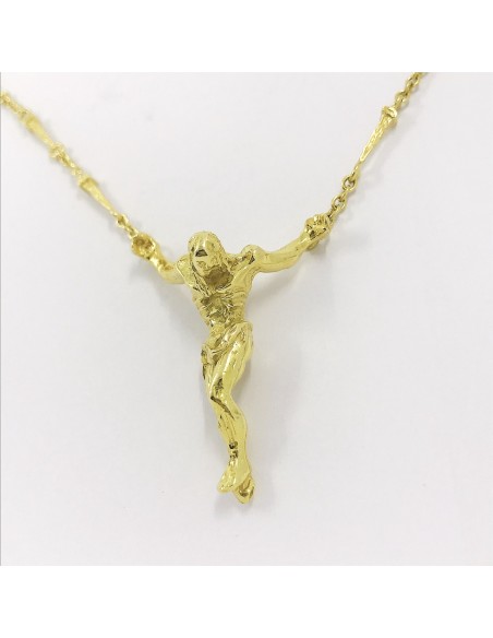 Collar con la cruz de DalÃ­ en oro 18kt