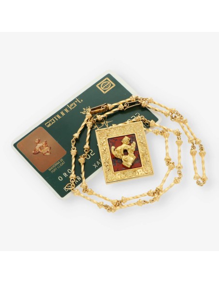Collar Madona de Port Lligat DalÃ­ en oro 18kt con documentaciÃ³n