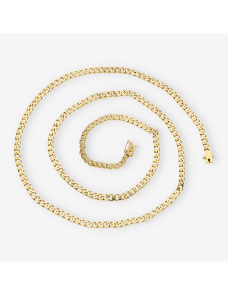 Cadena barbada 71cm en oro 18kt