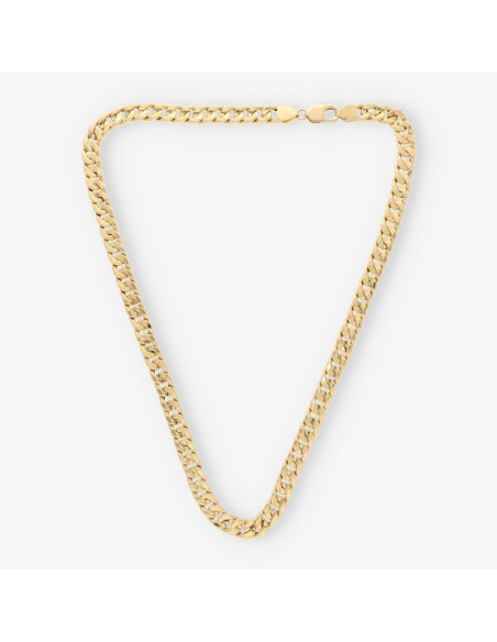 Cadena barbada en oro 18kt 61cm