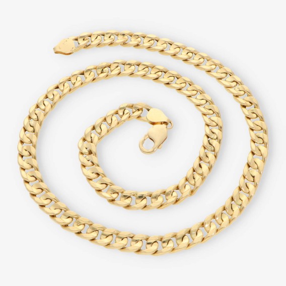 Cadena barbada en oro 18kt 61cm